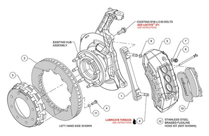 11-19 GM 2500HD,3500HD FULL DISC BRAKE KIT,13" ROTORS,RED CALIPERS