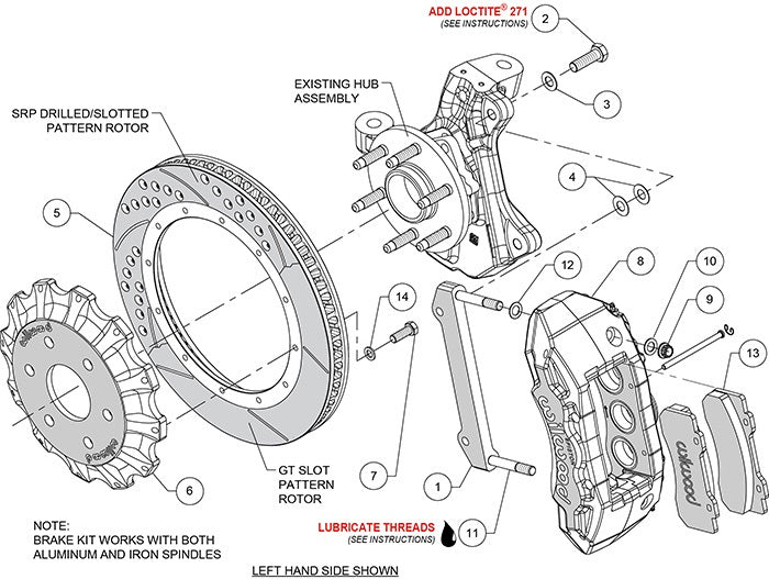 99-18 GM 1500 TRUCK/SUV,FRONT,TX6R 6 PISTON BLACK CALIPERS,16" ROTORS