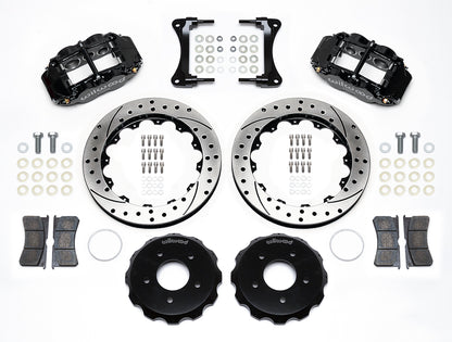 07-18 JEEP WRANGLER JK,FRONT,13" DRILLED ROTORS,BLACK CALIPERS