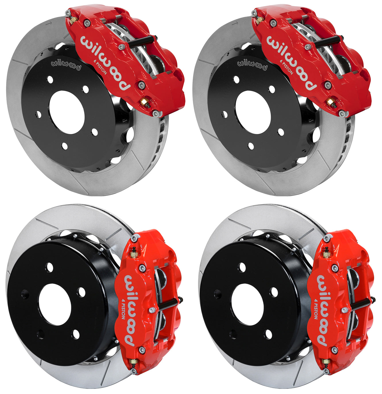07-18 WRANGLER JK FULL DISC BRAKE KIT,13" ROTORS,RED CALIPERS