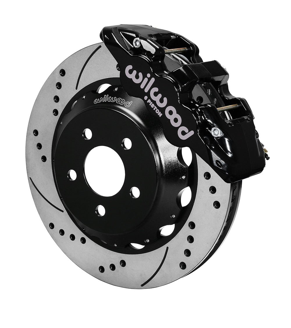 15-23 MUSTANG,FRONT,AERO6 BLACK CALIPERS,14" DRILLED ROTORS