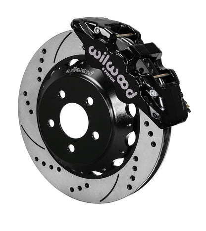 15-23 MUSTANG,FRONT,AERO6 BLACK CALIPERS,14" DRILLED ROTORS