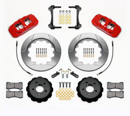 15-23 MUSTANG FULL DISC BRAKE KIT,14" ROTORS,RED CALIPERS