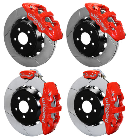 15-23 MUSTANG FULL DISC BRAKE KIT,14" ROTORS,RED CALIPERS
