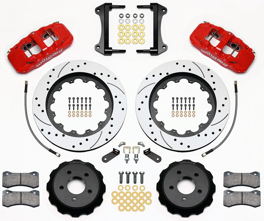 15-23 MUSTANG,FRONT,AERO6 RED CALIPERS,15" DRILLED ROTORS