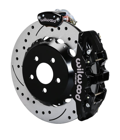 15-23 MUSTANG,REAR PARKING BRAKE,AERO4,MC4 BLACK CALIPERS,14" DRILLED ROTORS