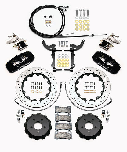 15-23 MUSTANG,REAR PARKING BRAKE,AERO4,MC4 BLACK CALIPERS,14" DRILLED ROTORS
