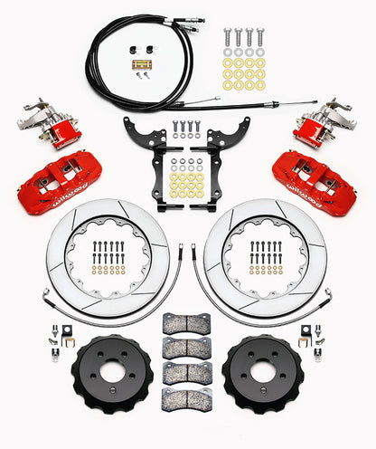 15-23 MUSTANG,REAR PARKING BRAKE,AERO4,MC4 RED CALIPERS,14" ROTORS