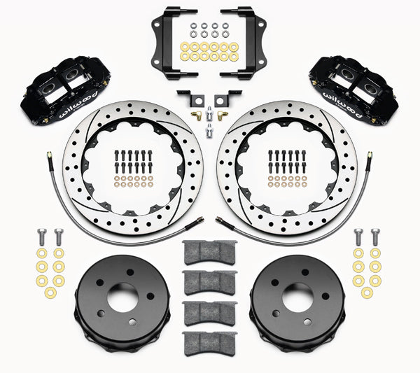 07-18 JEEP WRANGLER JK,REAR,13" DRILLED ROTORS,BLACK CALIPERS