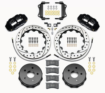 07-18 JEEP WRANGLER JK,REAR,13" DRILLED ROTORS,BLACK CALIPERS