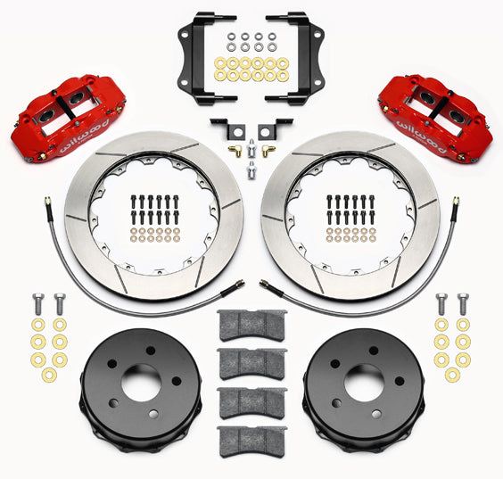 07-18 WRANGLER JK FULL DISC BRAKE KIT,13" ROTORS,RED CALIPERS