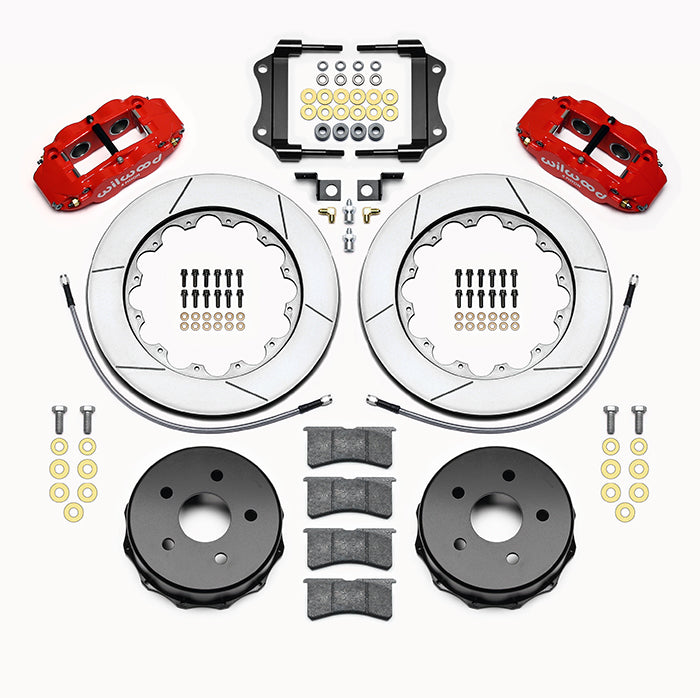 07-18 WRANGLER JK FULL DISC BRAKE KIT,14" ROTORS,RED CALIPERS