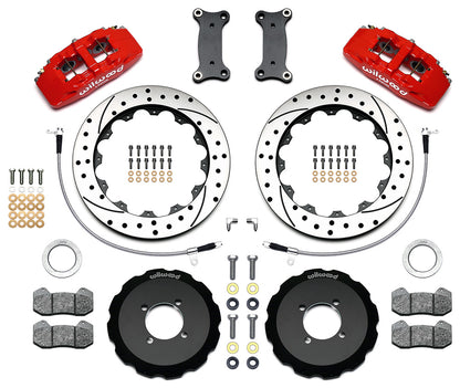 16-23 MAZDA MIATA,FRONT,13" DRILLED ROTORS,RED CALIPERS,WITH LINES
