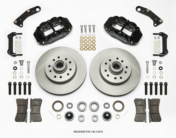 64-70 CHEVY C10,C15 FULL DISC BRAKE KIT,11.86"/11" ROTORS,BLACK CALIPERS