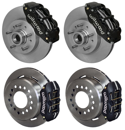 64-70 CHEVY C10,C15 FULL DISC BRAKE KIT,11.86"/11" ROTORS,BLACK CALIPERS