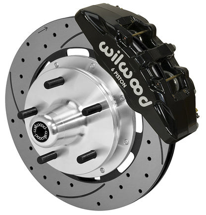 74-80 PINTO KIT,5x5",FRONT,DP6,12.19" DRILLED ROTORS,6 PISTON BLACK CALIPERS