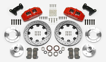 74-80 PINTO KIT,5x5",FRONT,DP6,12.19" DRILLED ROTORS,6 PISTON RED CALIPERS