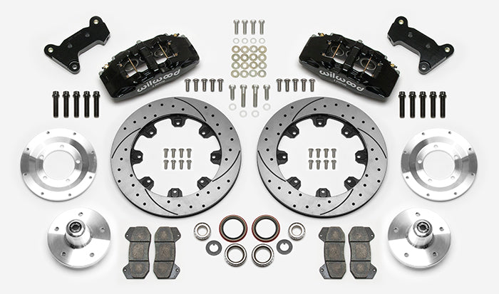 74-80 PINTO KIT,5x5",FRONT,DP6,12.19" DRILLED ROTORS,6 PISTON BLACK CALIPERS