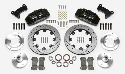 74-80 PINTO KIT,5x5",FRONT,DP6,12.19" DRILLED ROTORS,6 PISTON BLACK CALIPERS