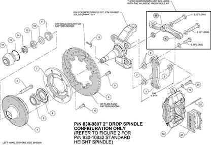 WWE PRO SPINDLE,5x5",FRONT,FDL,12.19"
