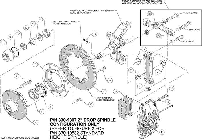 WWE PRO SPINDLE,5x5",FRONT,DP6,12.19"