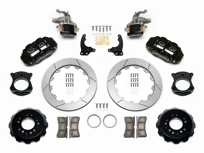 88-96 CORVETTE DISC BRAKE KIT,FRONT & REAR,LINES,13",BLACK CALIPERS