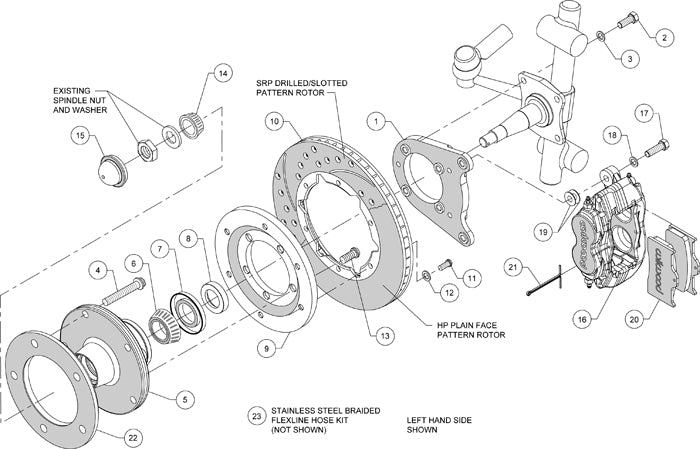 50-55 MG KIT,FRONT,10.75" DRILLED,W/LINE