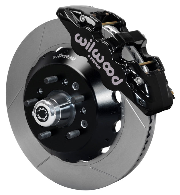64-74 GM FRONT DISC BRAKE KIT,15" ROTORS,6 PISTON AERO6 BLACK CALIPERS