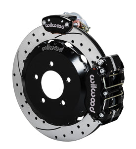 1994-2004 FORD MUSTANG,REAR,13",BLACK,DRILLED