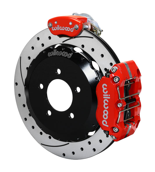 1994-2004 FORD MUSTANG,REAR,13",RED,DRILLED