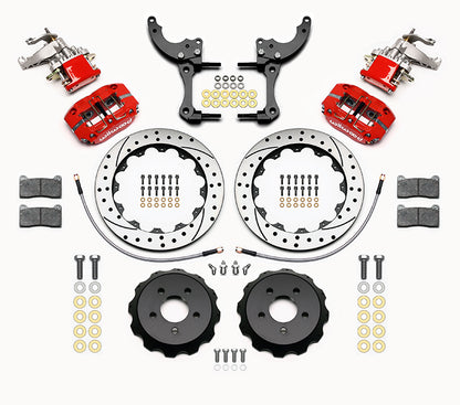 1994-2004 FORD MUSTANG,REAR,13",RED,DRILLED