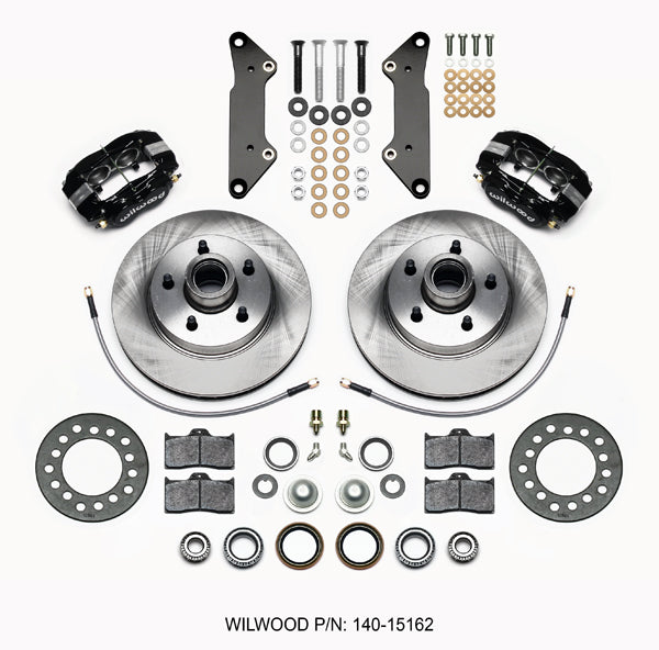 57-60 CADILLAC KIT,FRONT,1.29" X 11.88" ROTORS,BLACK CALIPERS