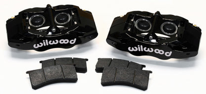 97-13 CORVETTE C5,C6 FRONT SLC56 4 PISTON CALIPER & PAD SET,BLACK