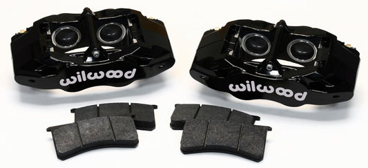 97-13 CORVETTE C5,C6 FRONT SLC56 4 PISTON CALIPER & PAD SET,BLACK