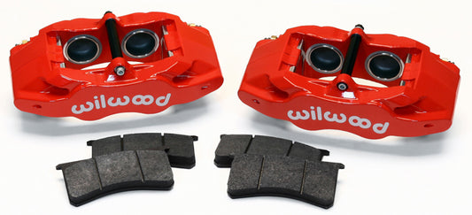 97-13 CORVETTE C5,C6 FRONT SLC56 4 PISTON CALIPER & PAD SET,RED