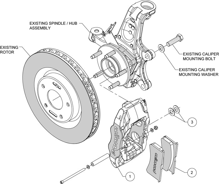 97-13 CORVETTE C5,C6 FRONT & REAR 4 PISTON CALIPER & PAD SET,BLACK