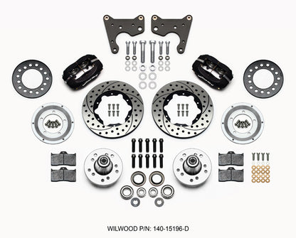 65-72 CDP C-BODY W/DRUMS FULL DISC BRAKE KIT,11" DRILLED ROTORS,BLACK