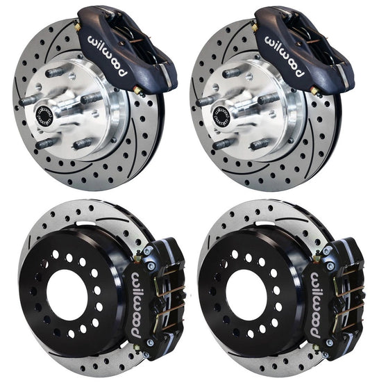 65-72 CDP C-BODY W/DRUMS FULL DISC BRAKE KIT,11" DRILLED ROTORS,BLACK
