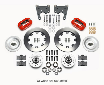 65-72 CDP C-BODY W/DRUMS FULL DISC BRAKE KIT,12" ROTORS,RED CALIPERS