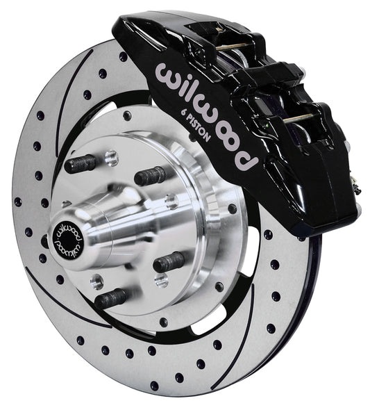 65-72 CDP C,DODGE,PLYMOUTH,DP6,12" DRILLED ROTORS,BLACK CALIPERS