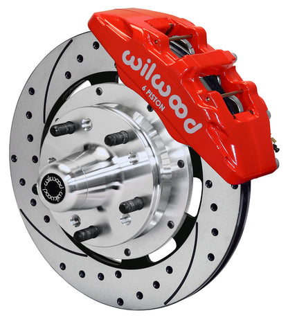 65-72 CDP C,DODGE,PLYMOUTH,DP6,12" DRILLED ROTORS,RED CALIPERS