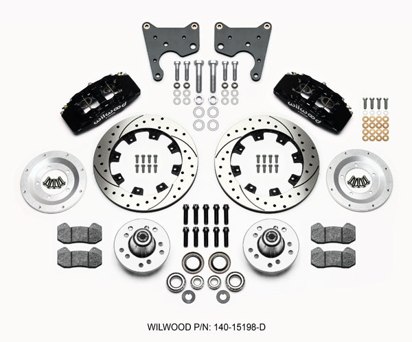 65-72 CDP C-BODY W/DRUMS FULL DISC BRAKE KIT,12" DRILLED,6/4 PISTON BLACK