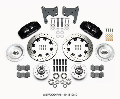 65-72 CDP C-BODY W/DRUMS FULL DISC BRAKE KIT,12" DRILLED,6/4 PISTON BLACK