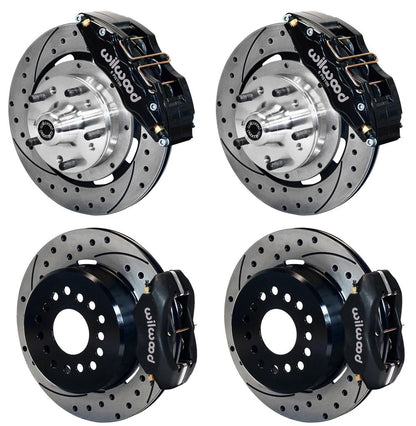 65-72 CDP C-BODY W/DRUMS FULL DISC BRAKE KIT,12" DRILLED,6/4 PISTON BLACK