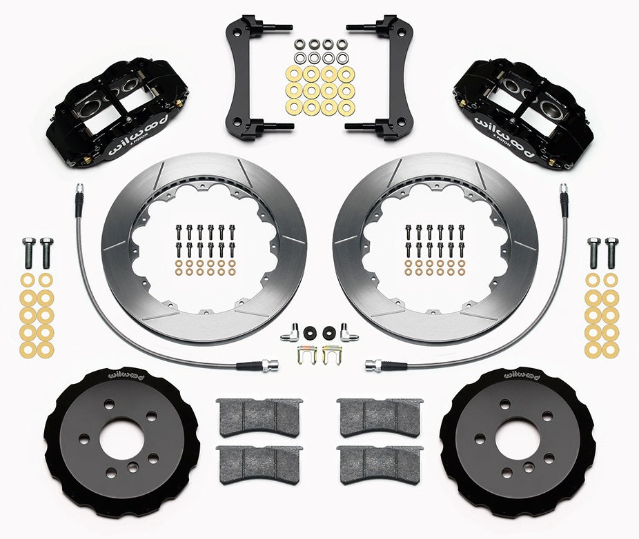 14-17 MINI COOPER FULL DISC BRAKE KIT,13/12" ROTORS,BLACK CALIPERS