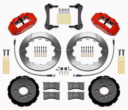14-17 MINI COOPER FULL DISC BRAKE KIT,13/12" ROTORS,RED CALIPERS