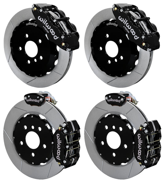 14-17 MINI COOPER FULL DISC BRAKE KIT,13/12" ROTORS,BLACK CALIPERS