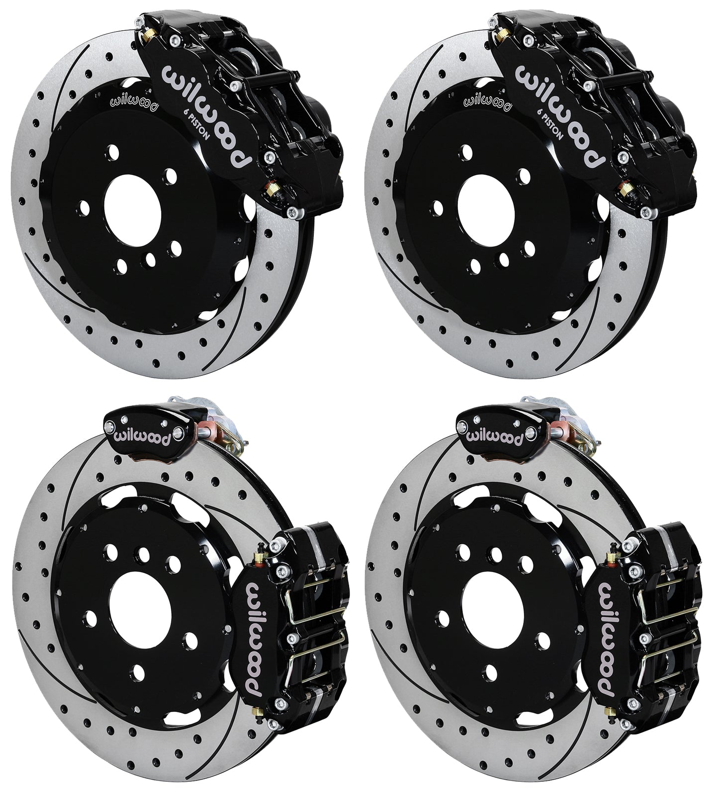 14-17 MINI COOPER FULL DISC BRAKE KIT,13/12" DRILLED ROTORS,BLACK CALIPERS