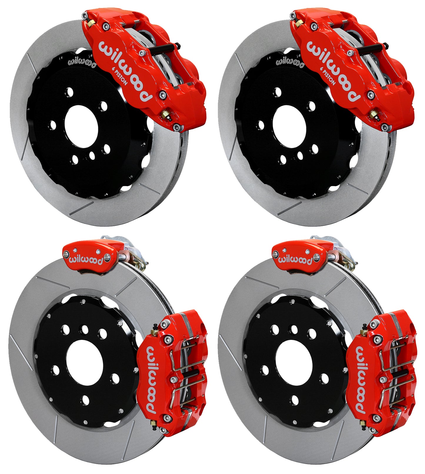 14-17 MINI COOPER FULL DISC BRAKE KIT,13/12" ROTORS,RED CALIPERS