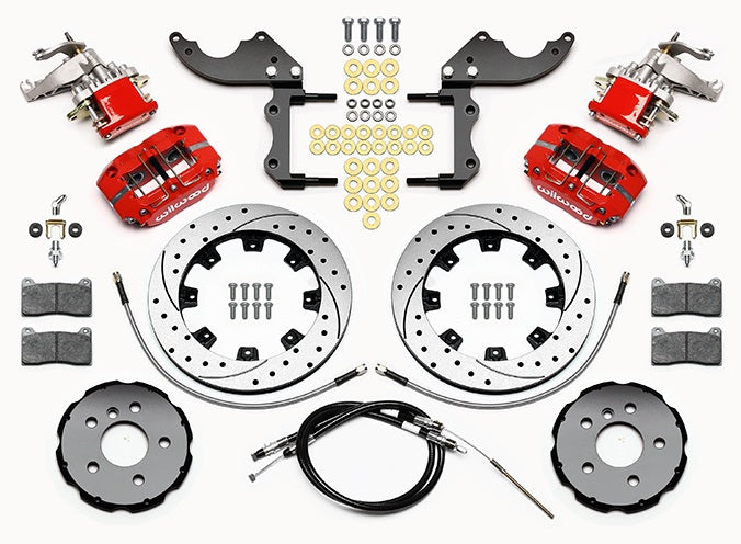 MINI-COOPER KIT,2014-2017,REAR,DR,MC4,12" DRILLED,RED
